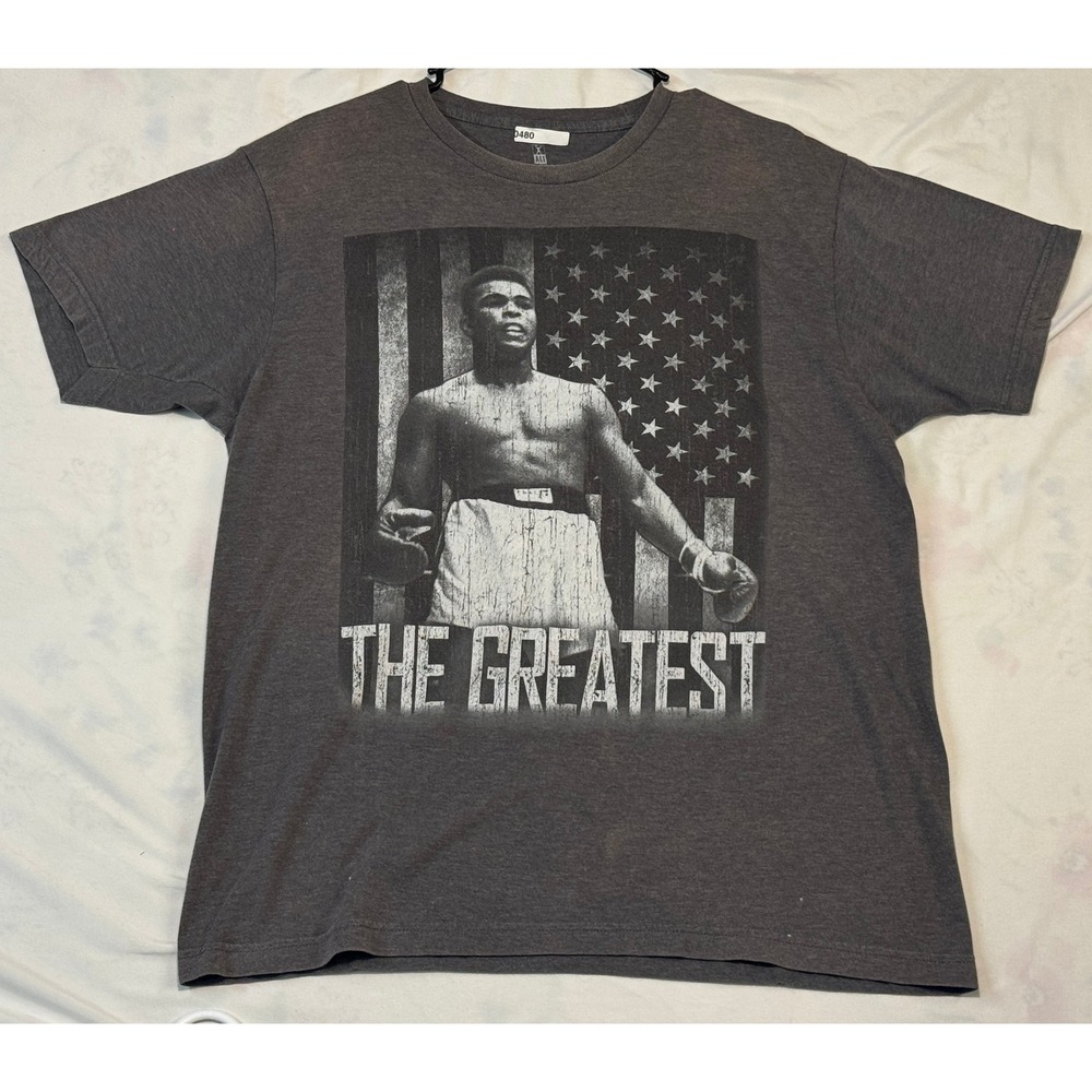 Muhammad Ali The Greatest Graphic T-Shirt Mens Large Charcoal Grey Boxing 2016